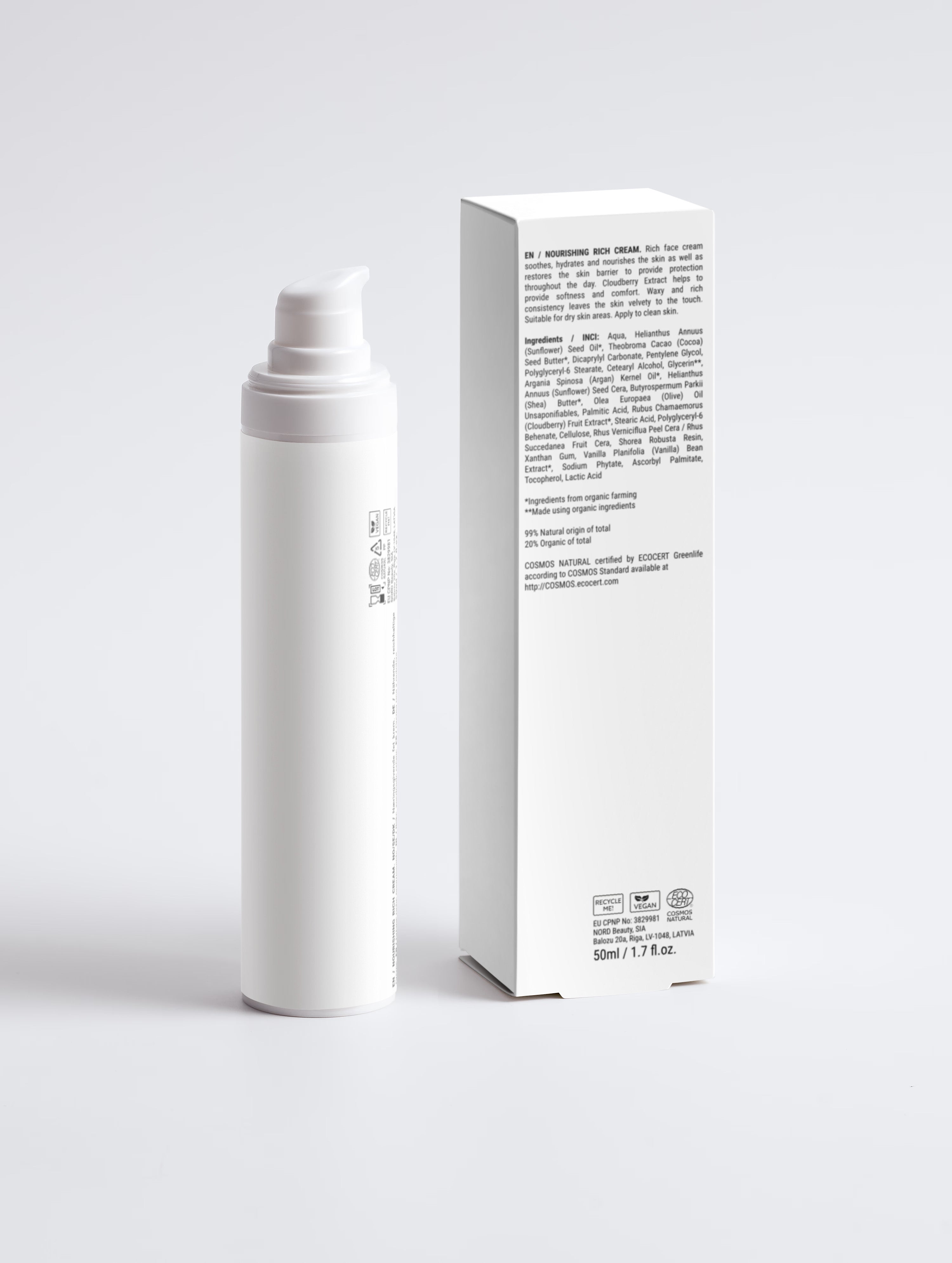 Unscented Nourishing Rich Cream — Dry & Sensitive Skin 50 ml