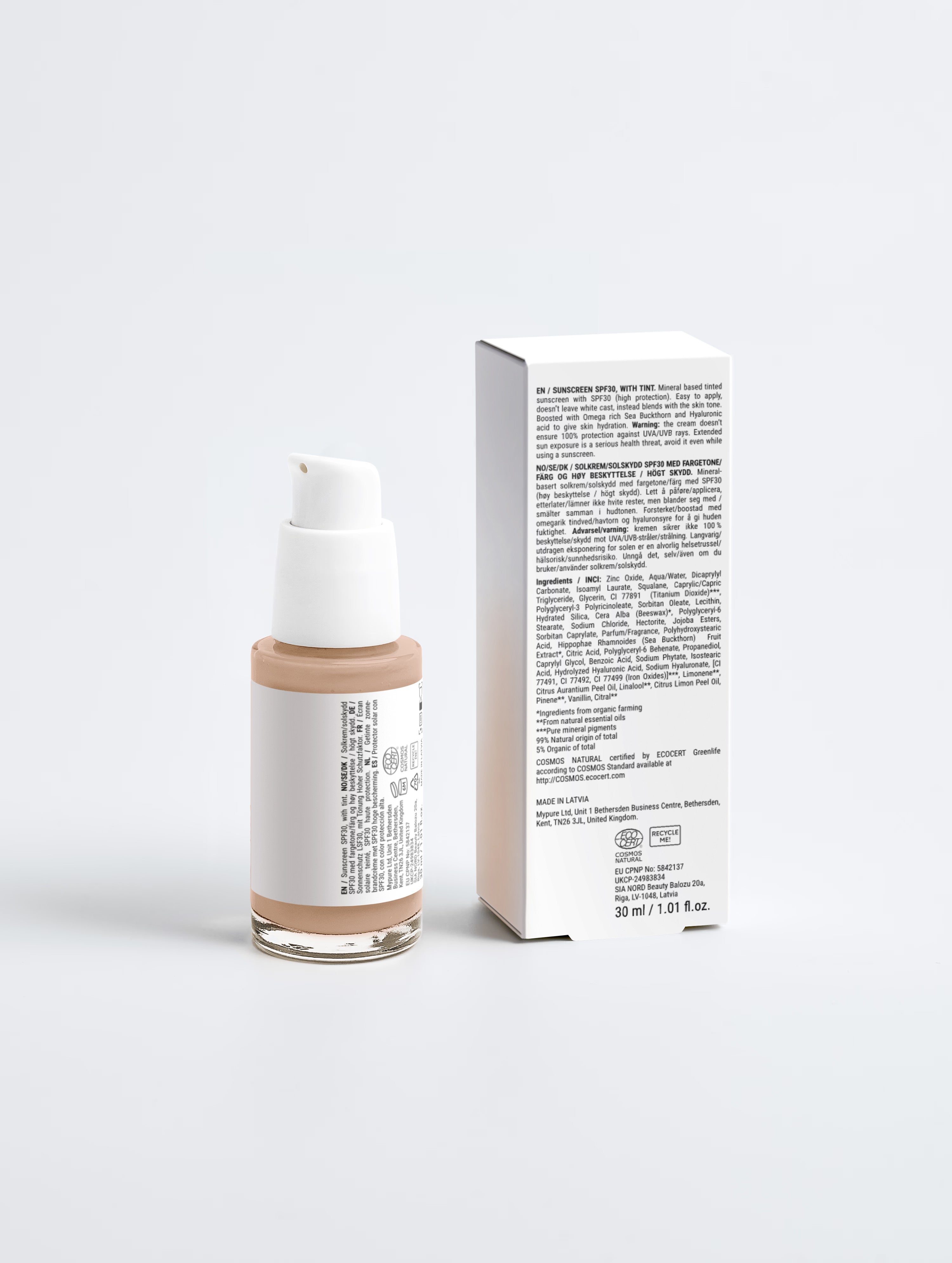 Tinted Sunscreen SPF30 — Protection & Radiance 30 ml